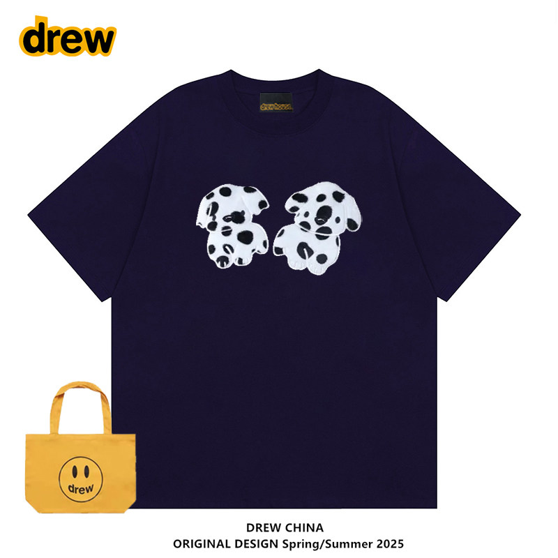 Drew美式复古斑点狗短袖T恤