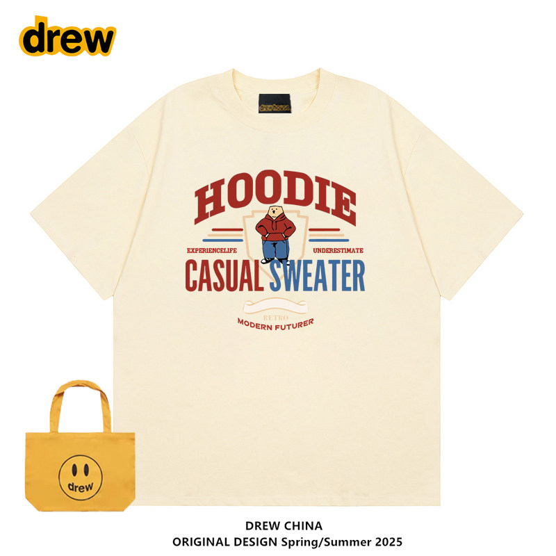 DREW小熊印花短袖T恤女