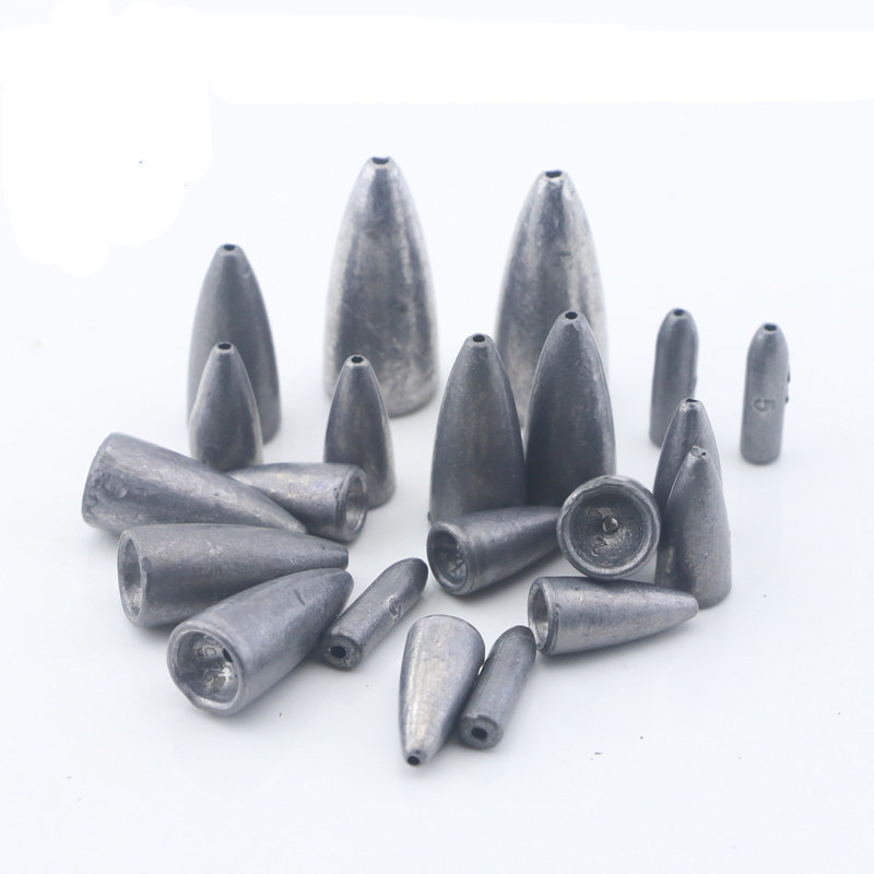 路亚子弹铅坠空心倒钓铅德州卡罗钓组专用远投防挂底钓鱼通心坠子