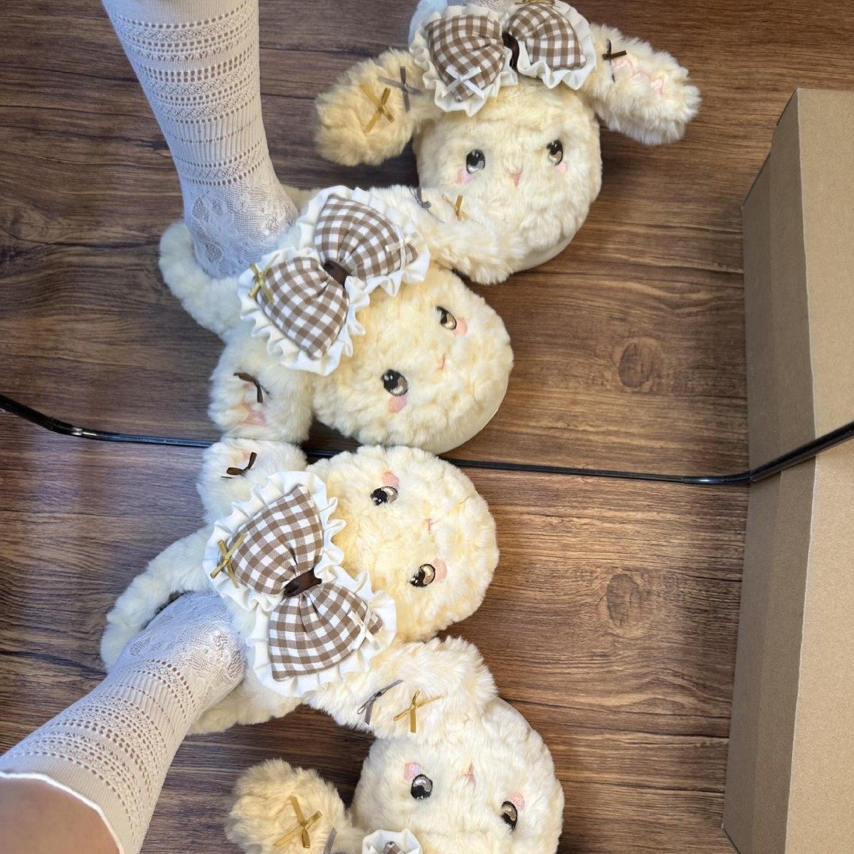 多巴胺网红爆款蝴蝶结兔子毛毛拖鞋女2025秋冬季厚底百搭包头拖鞋,女鞋,毛毛鞋,淘宝优惠券,粉丝福利购,淘宝优惠卷