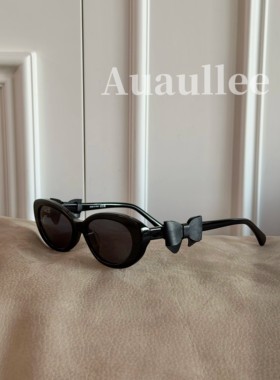 敲美腻！Jennie同款26B蝴蝶结墨镜可拆卸甜酷猫眼墨镜女