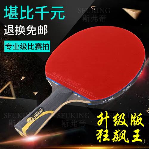 斯弗帝SFUKING乒乓球拍专业级单拍狂飙王阿尤斯碳十6星级比赛高弹