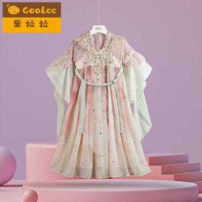 夏季新款女童洋气汉服连衣裙襦裙