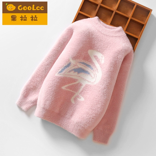 Бархатный свитер, демисезонный детский утепленный приятный телу пуховик, в западном стиле, детская одежда