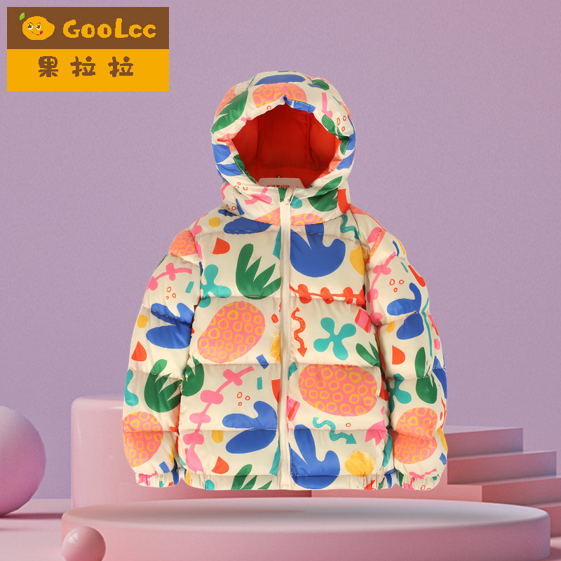 果拉拉羽绒服外套男女童加厚泡芙