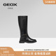 GEOX杰欧适女鞋 靴子 2025秋冬真皮复古方跟气质高靴女圆头时装