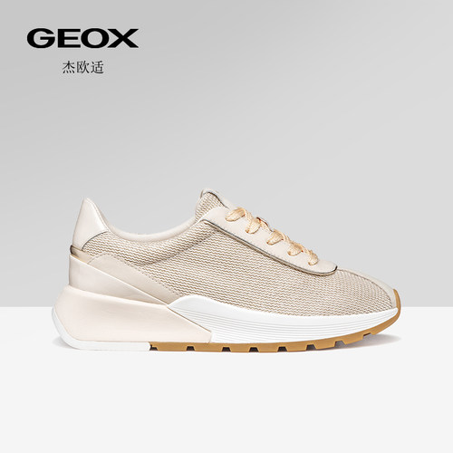 GEOX杰欧适26夏季新款女鞋拼色运动低帮圆头厚底时尚休闲鞋