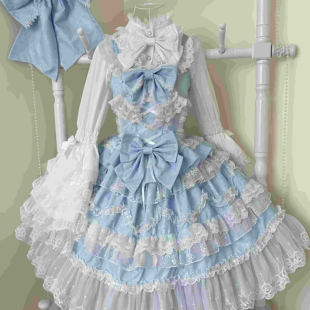 【恋与心悸】韩菇凉~原创设计Lolita洋装doll感jsk吊带连衣裙春季