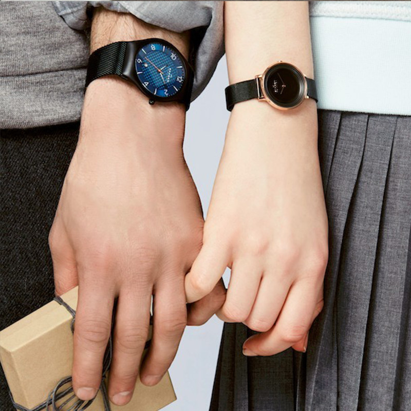 Skagen 诗格恩 SKW2211 白色简洁表盘银色优雅女表手表DW-SKW2213