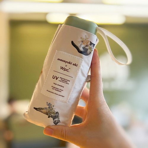 日本进口Wpc.猫超轻黑胶遮阳伞