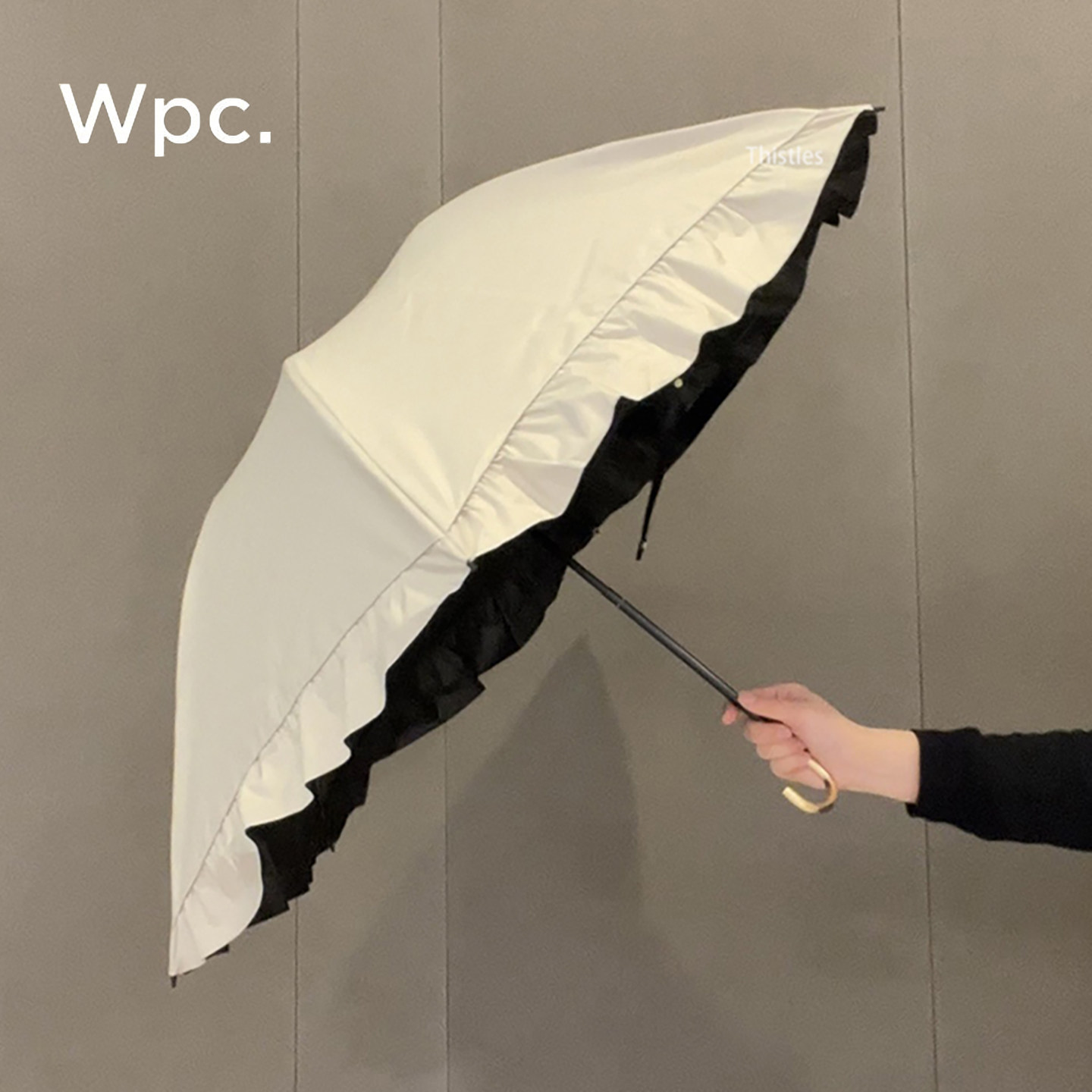 日本进口WPC伞黑胶三折遮阳防晒晴雨两用伞超轻拱形鸟笼防紫外线
