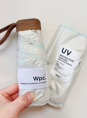 日本进口Wpc伞遮阳防晒晴雨2026新款五折黑胶彩胶迷你扁超轻小巧