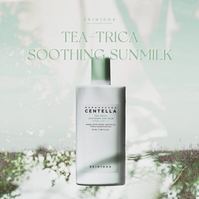 牛奶般丝滑#SKIN1004理肤天使积雪草茶树防晒霜乳液质地轻薄舒缓