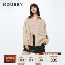 MOUSSY 2025春季新品后背波西米亚流苏宽松衬衫外套028ISZ30-0431