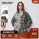 秋季 新品 盐系男友风撞色格纹宽松衬衫 MOUSSY 女028IAA30 1531