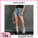 新品 夏季 水洗四粒扣磨毛休闲短款 0090 MOUSSY C28FAN11 牛仔裤