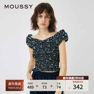 夏季 女010HS630 新品 碎花衬衫 0831 甜美森系风打揽无袖 MOUSSY