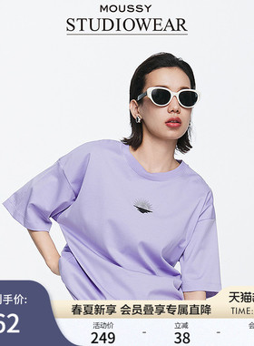 MOUSSY x STUDIOWEAR 夏季新品涂鸦印花短袖T恤028HS490-1201