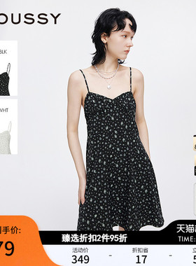 MOUSSY 夏季新品波嘻风茶歇裙碎花吊带连衣裙女028ISA33-1004