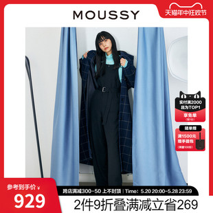 夏季 新品 中性收腰复古背带裤 7220 MOUSSY 休闲裤 女010FAW30