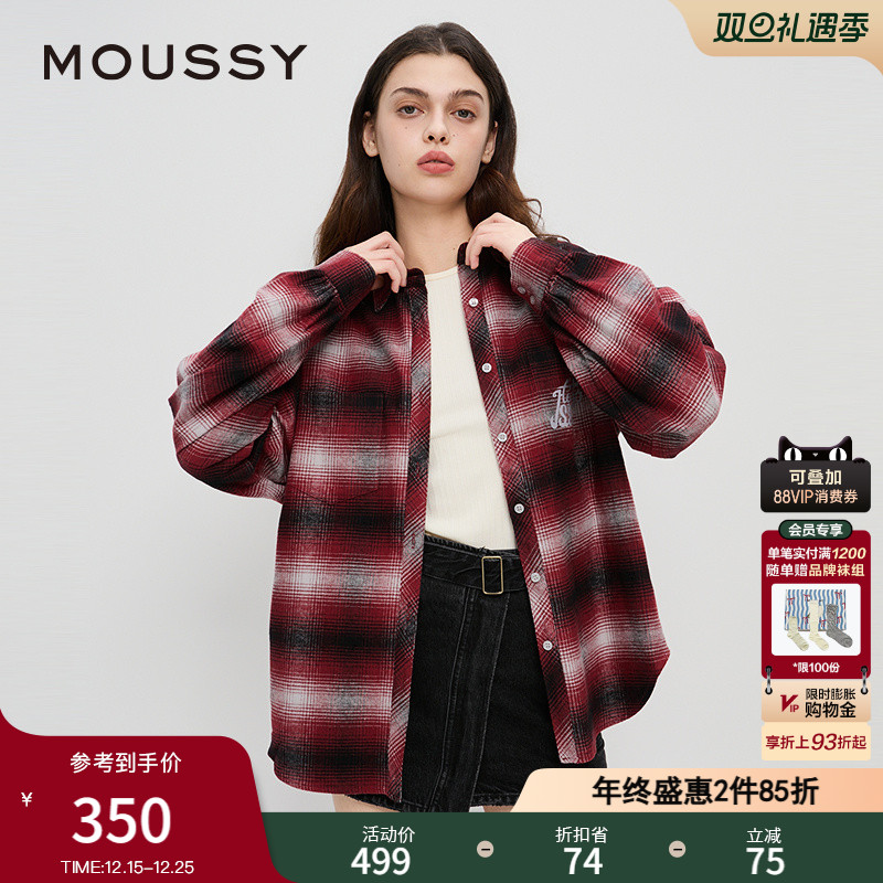 长袖MOUSSY休闲单排多扣