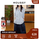 女028IAC30 MOUSSY 1056 通勤风松弛条纹宽松长袖 衬衫 秋季 新品