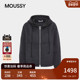 秋季 新品 简约休闲连帽抽绳拉链短款 MOUSSY 大衣028IAC30 1093