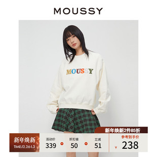 休闲风创意LOGO刺绣套头卫衣女010GAL90 新品 5580 冬季 MOUSSY