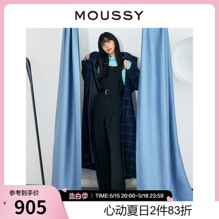 夏季 新品 中性收腰复古背带裤 7220 MOUSSY 休闲裤 女010FAW30