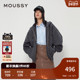 MOUSSY秋季 1005 复古纯色拉链连帽卫衣外套028IAZ80 新品 美式