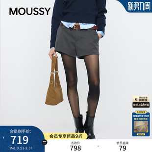 简约通勤风经典 新品 纯色修身 短裤 6441 MOUSSY 女010IA331 2026春季