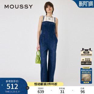 夏季 010HSS11 新品 复古风吊带连体牛仔裤 0230 简约经典 MOUSSY