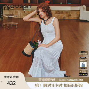 MOUSSY 夏季波西米亚风度假吊带连衣裙女028ISZ33-1301