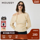 010HAH70 MOUSSY 4281 法式 优雅斜肩蝴蝶结丝带针织衫 冬季 新品
