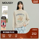 MOUSSY 1015 慵懒休闲风柠檬印花宽松卫衣女028IAB90 秋季 新品