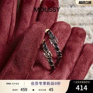 MOUSSY 新品 字母C耳环撞色轻奢小众耳饰女028JSA50 1014 2026春季