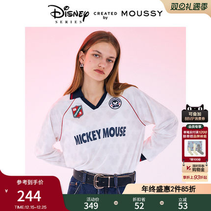 MOUSSY 秋季新品迪士尼联名Blokecore米奇T恤女010HAL90-0901