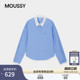 2026春季 女010JS330 新品 衬衫 5751 通勤复古风条纹撞色长袖 MOUSSY