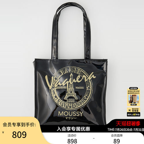 MOUSSY x Vaquera联名2026春季新品铁塔图案单肩包010JSF01-0161
