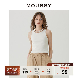 工字型针织吊带女028HSZ80 MOUSSY 简约纯色修身 新品 0141 夏季