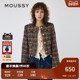 MOUSSY 彩色粗花呢幻彩气质小香风外套010HA730 秋季 新品
