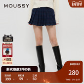 MOUSSY 0901 格雷系知识分子百褶裙半身裙女028HAZ30 秋季 新品