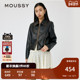 秋季 新品 美式 MOUSSY 做旧机车皮夹克设计感外套010HAH30 4231