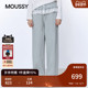 MOUSSY 1041 028JSC31 2026早春新品 慵懒甜酷风蕾丝花边抽绳阔腿裤