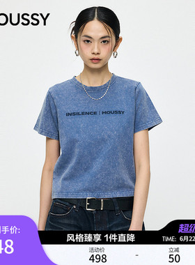 MOUSSY× INSILENCE联名 2026夏季新品复古做旧T恤010JSF01-5951