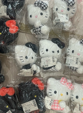 现货 日本正品HELLO KITTY凯蒂猫50周年限定款毛绒玩偶公仔坐姿