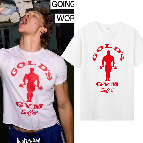 connor健身 gym巅峰对决同款短袖T恤纯棉半袖潮heatedrivalry衣服
