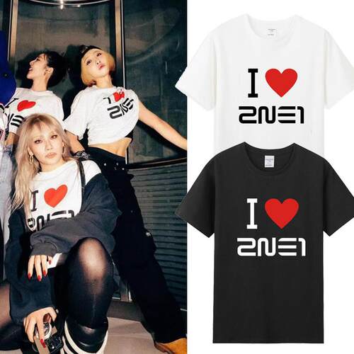 2NE1周边短袖T恤新款圆领
