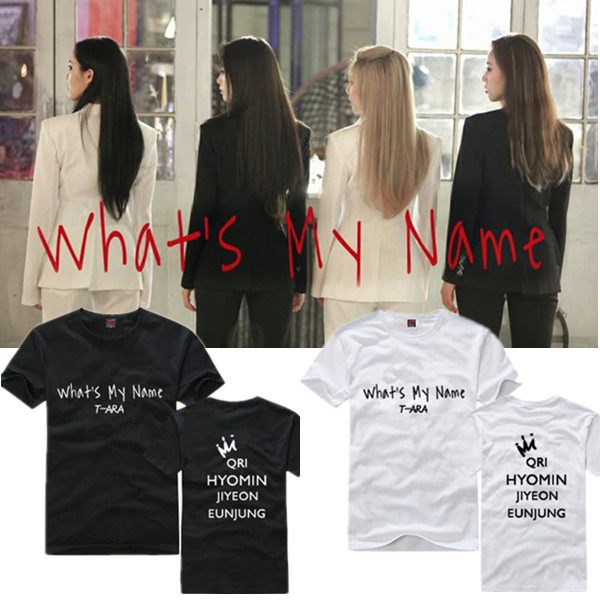 T-ara专辑What's My Name周边应援服tara同款宽松男女夏装短袖T恤
