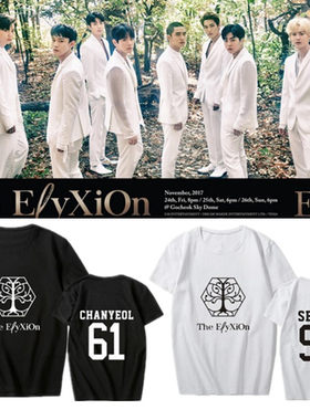 EXO四巡The Elyxion专辑周边应援服世勋灿烈同款短袖T恤男女纯棉